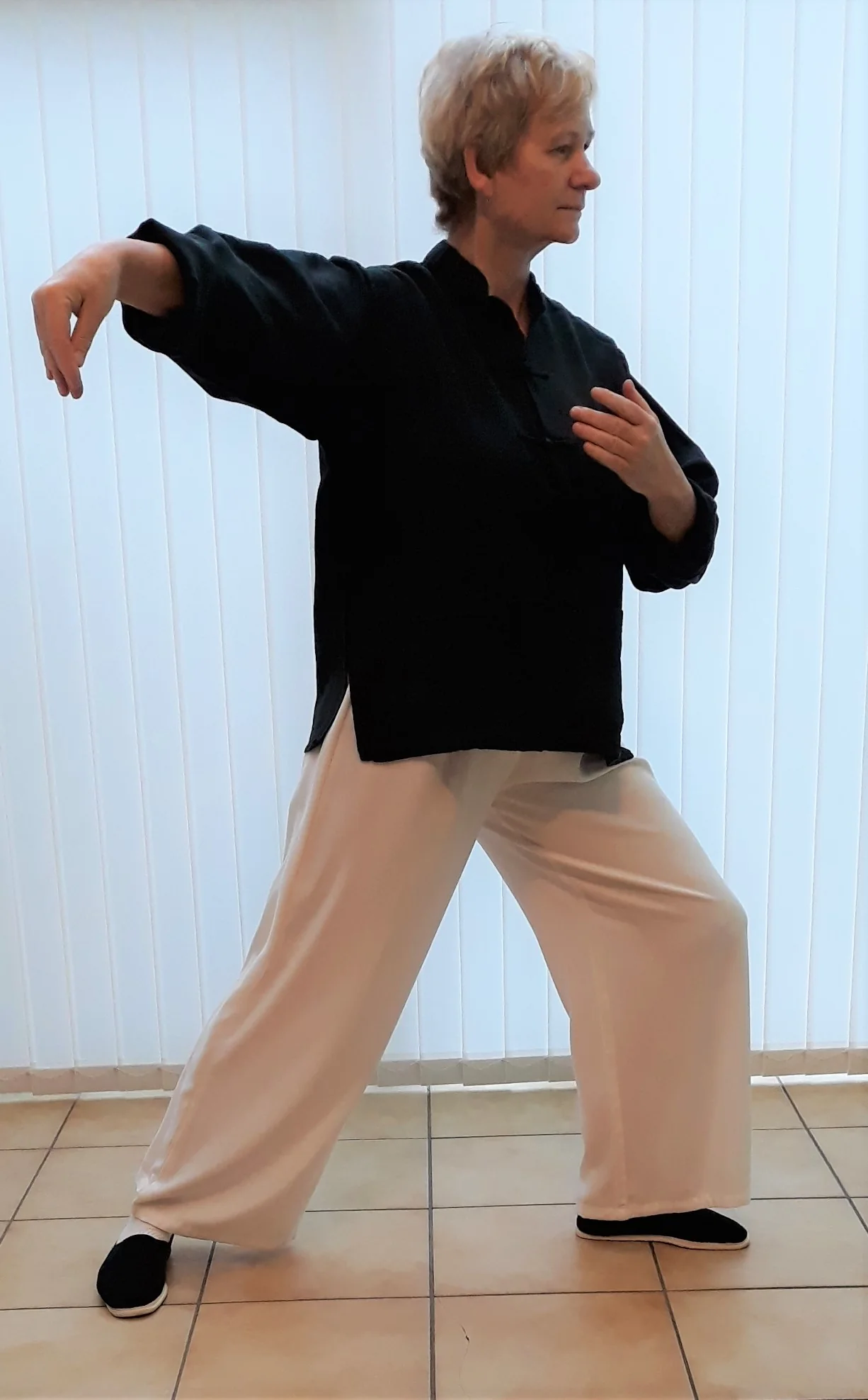 Sabine De Leeneer practising Tai Chi